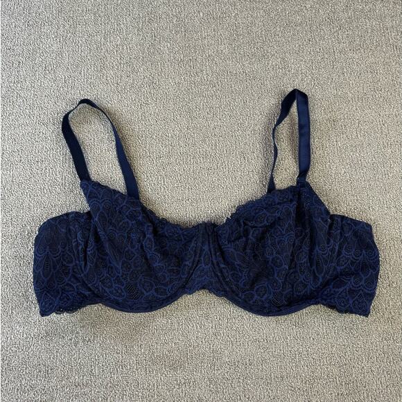 Torrid Curve Bra Lace Underwire Blue Size 48C - Picture 1 of 8